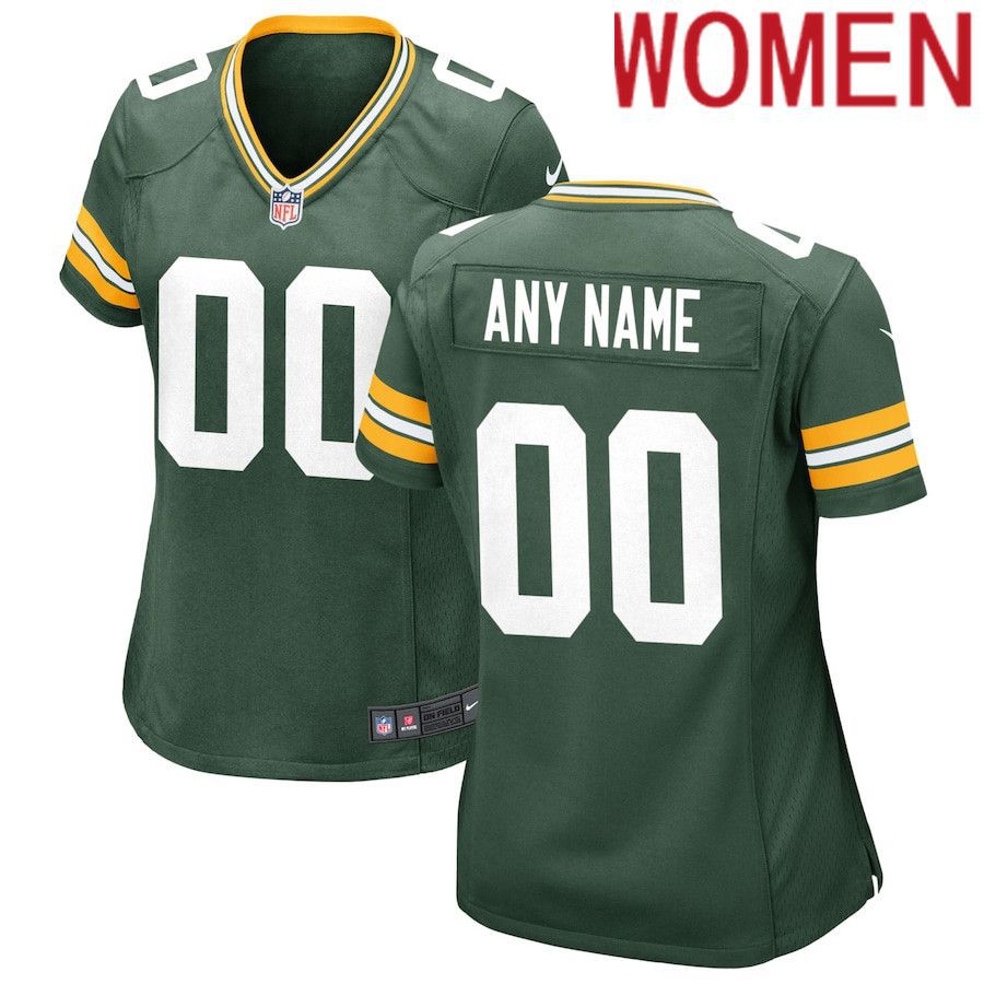 Cheap Women Green Bay Packers Nike Green Custom Game NFL Jersey